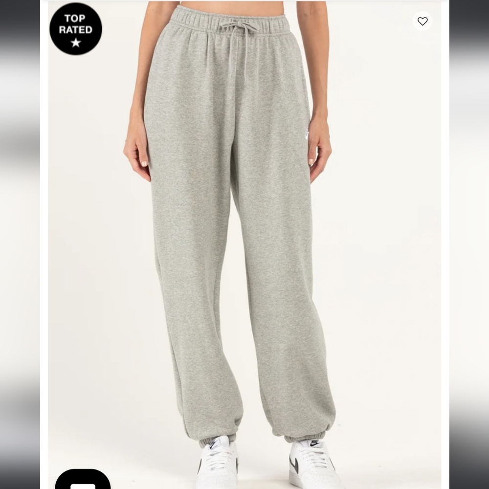 Women's Size Small Grey Nike Oversized fit Mid Rise Sweatpants